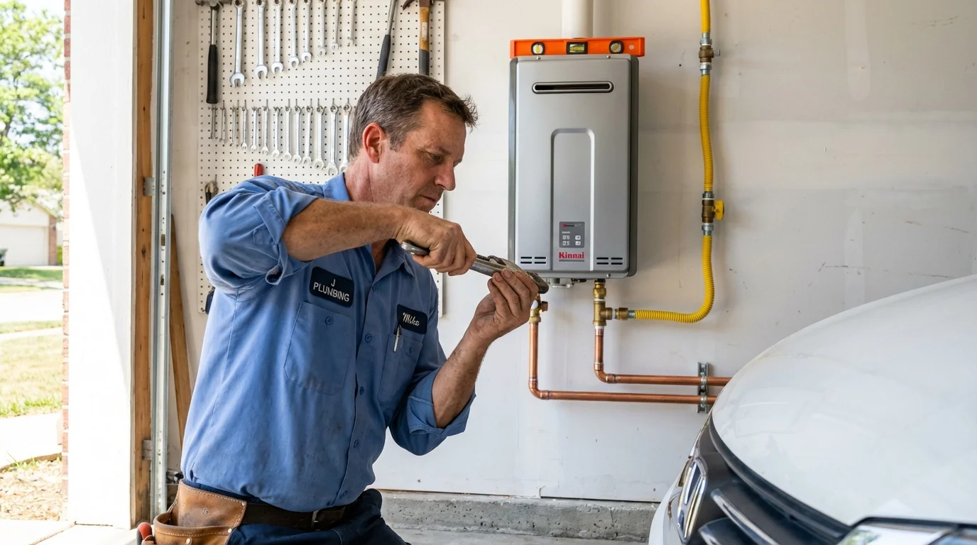 Tankless water heater installation by a Johns Plumbing LLC plumber in Fort Lauderdale